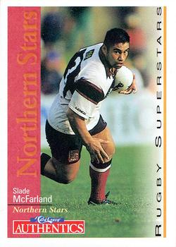 1995 Card Crazy Authentics Rugby Union NPC Superstars #1 Slade McFarland Front